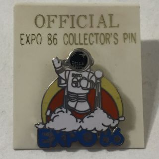 Vintage 1986 Official Expo 86 Ernie The Astronaut Pin 80s Vancouver Canada