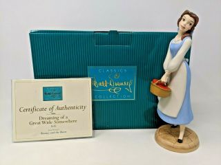 Wdcc Disney Belle Beauty & The Beast Dreaming Great Wide Somewhere Box A003