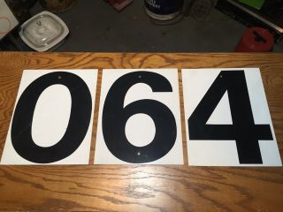 3 Metal Vintage Gas Station Price Number Signs Painted Double Sided 8x10 