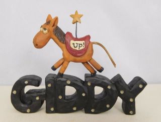 Giddy Up - Resin Block With A Horse And Star - Blossom Bucket 2882