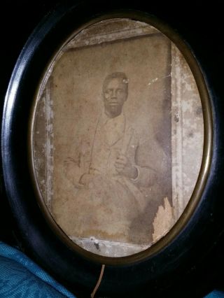 19th Century Cdv In Period Frame African American