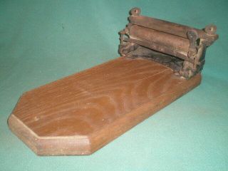 Vintage Osborne Leather Splitter Skiver Slitter Table Bench Mount