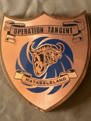 Rhodesian Army Operation Tangent Copper Plaque - Bushwar Item