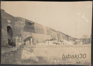 F2 China Nanking 南京 1930s Photo War Damage Castle Wall