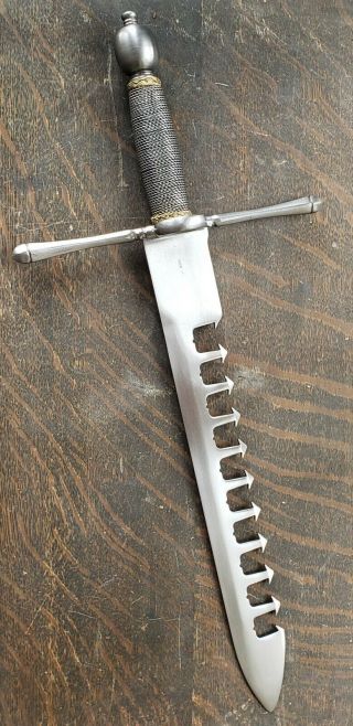 Vintage Del Tin Sword Breaker Dagger 2179 Unsharpened 17th Century Italian Made