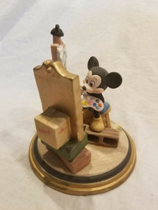 Mickey Mouse Painting A Self Portrait Walt Disney World Japan Ceramic Figurine