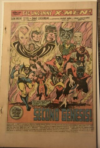 Giant - Size X - Men 1 ([july] 1975,  Marvel) Reconstruction