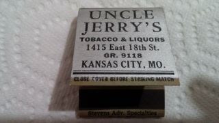 Old Vintage Matchbook Uncle Jerry 