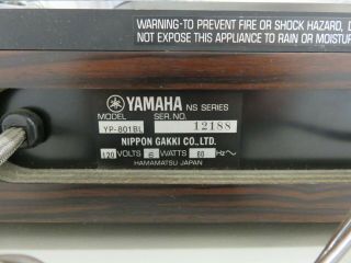 Vintage Yamaha Model YP - 801 BL Turntable 3