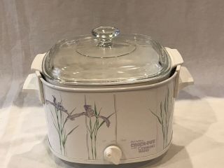 Vintage Corning Ware Crock Pot Slow Cooker Shadow Iris