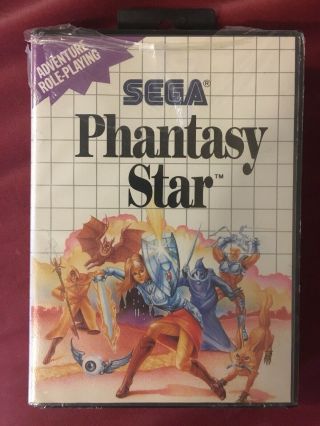 Vintage 1988 Sega Master System Phantasy Star Rpg Game - Factory &