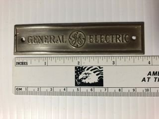 Vintage General Electric Emblem Ge Logo Silver Color Refrigerator