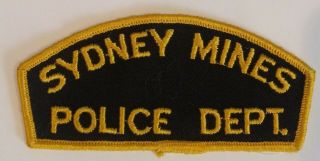 Collectable Patch: Sydney Mines Police Nova Scotia Canada - Older Style