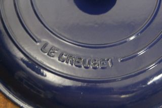 Le Creuset Enamel Cast Iron Cobalt Blue 30 Lid - Lid Only - 2