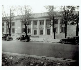1931 Photo Cars Parked Outside Church Street Flint Michigan Post Office