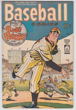 Baseball Comics 1 F,  6.  5 Will Eisner Art 1949