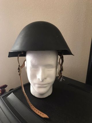 East German M53/76 Helmet With Liner And Chinstrap