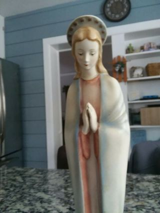 Madonna M.  I.  Hummel Praying Madonna Virgin Mary Statue made in Germany 2