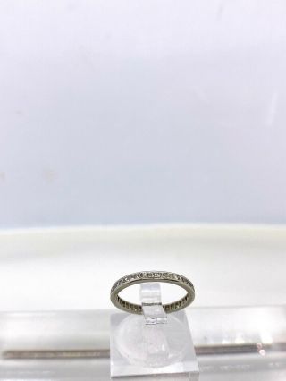 Vintage 14k White Gold Diamond Eternity Ring