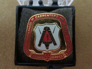 United Brotherhood Of Carpenters And Joiners 50 Yr Service Medal Lapel Pin