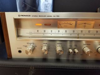 Vintage 1976 Pioneer Model SX - 750 AM FM Stereo Receiver SX750 Sounds great 2