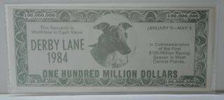 1952 Derby Lane,  St.  Petersburg,  Greyhound Dog Racing Program,  1984 Funny Money 2