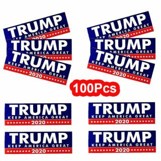 100pcs/set Donald Trump President 2020 Keep America Great Car Bumper Stickers