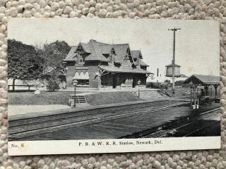 Newark De - Pb&w Railroad Station - Train Depot - Delaware - Del - Castle County - Rr