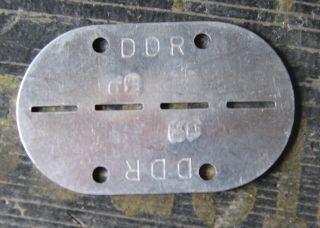 East German Army Cold War Nva Nationale Volksarmee Dog Tag Not Issued
