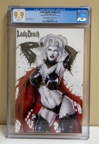 Lady Death: Gallery 1 Kickstarter Naughty Slash Frontside Edition Cgc 9.  9