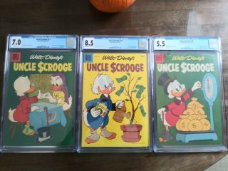 3 Cgc Uncle Scrooge 17 Cgc 7.  0 18 Cgc 8.  5 20 Cgc 5.  5 (dell 1955)
