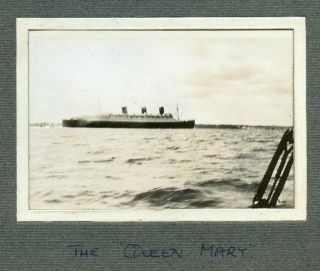 mid 1930 ' s photo album 47 photos.  Negatives behind.  Ships & flying boat 2
