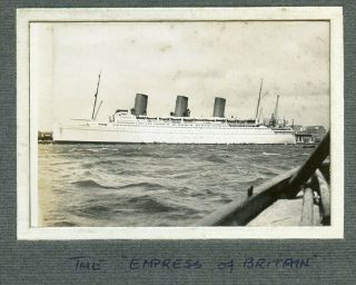 mid 1930 ' s photo album 47 photos.  Negatives behind.  Ships & flying boat 3
