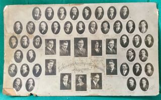 1922 Cincinnati College Of Embalming Class Photo - Grad Names - Mortuary Funeral