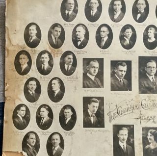 1922 Cincinnati College of Embalming Class Photo - Grad Names - Mortuary Funeral 2