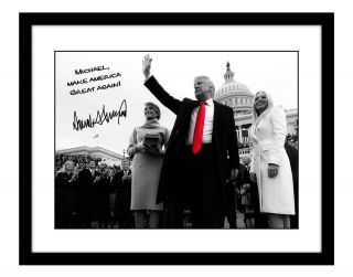 President Donald Trump 11x14 Signed Photo Your Name Personalized Make America