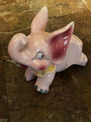Vintage Thames Ceramic Pink Elephant Only Salt Pepper Japan Circus Kitchen Decor