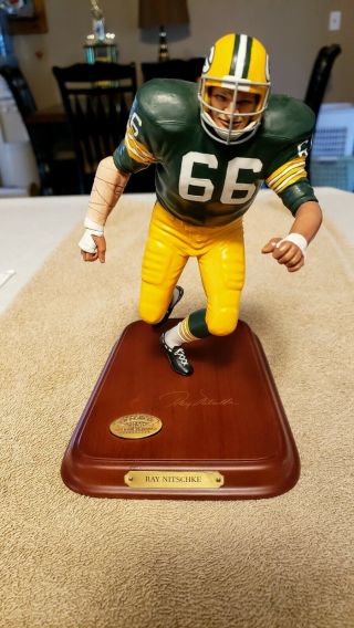 Vintage Danbury Ray Nitschke Green Bay Packers 66 Signed Figurine