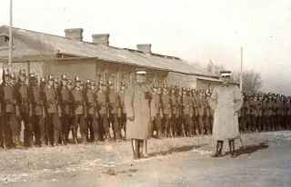 Historic China Photograph Old Qingdao Tsingtau German Barracks - 1x orig 1911 2