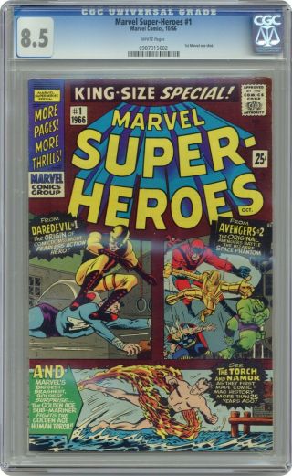 Marvel - Heroes 1 - 8.  5 Cgc - White Pages - Up To 25 Off