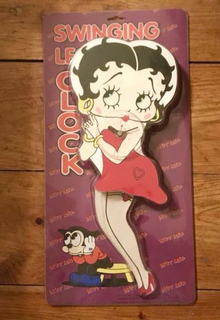 Betty Boop Swinging Leg Clock The 1994 By Bright Ideas Unlimited Kfs