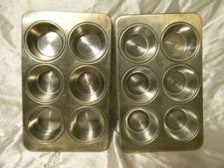 Set Of 2 Revere Ware 2516 Muffin Pan 1801 Stainless Steel