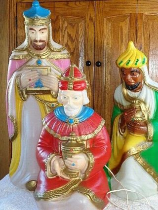 Vintage Empire Christmas Nativity Blow Mold 3 Wise Men