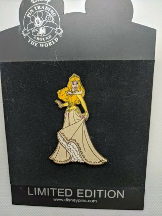 Disney Shopping Pin Gold Dress Princess Aurora Sleeping Beauty LE 100 3