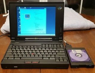 Ibm Thinkpad 365xd Laptop Notebook 10.  3 " Vintage With Win 95