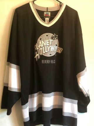 Jersey Planet Hollywood Beverly Hills Black Whote Xl Polyester