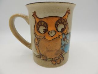 Owl Mug Mom With Blue Owlet Hand - Crafted Pfaltzgraff