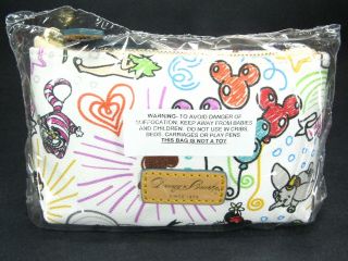 Dooney & Bourke Disney Sketch Cosmetic Bag Cheshire Cat & Mickey & Minnie Mouse