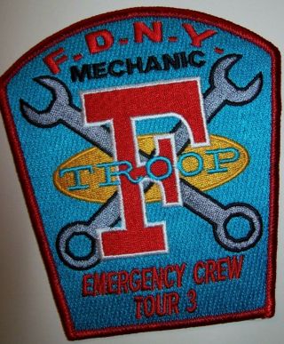 York City - " F " Troop - Mechanic Crew Tour - 3 Fire Department Patch