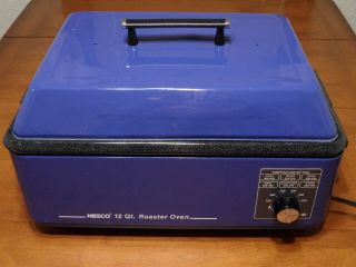 Vintage Nesco 12 Qt Roaster Oven Blue Model 4112 - 15 &
